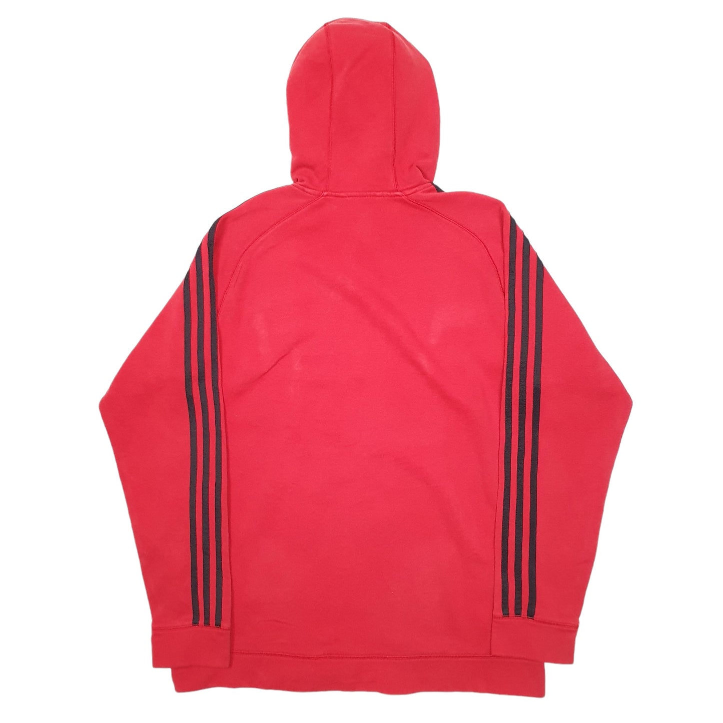 Mens Red Adidas Spellout Hoodie Jumper