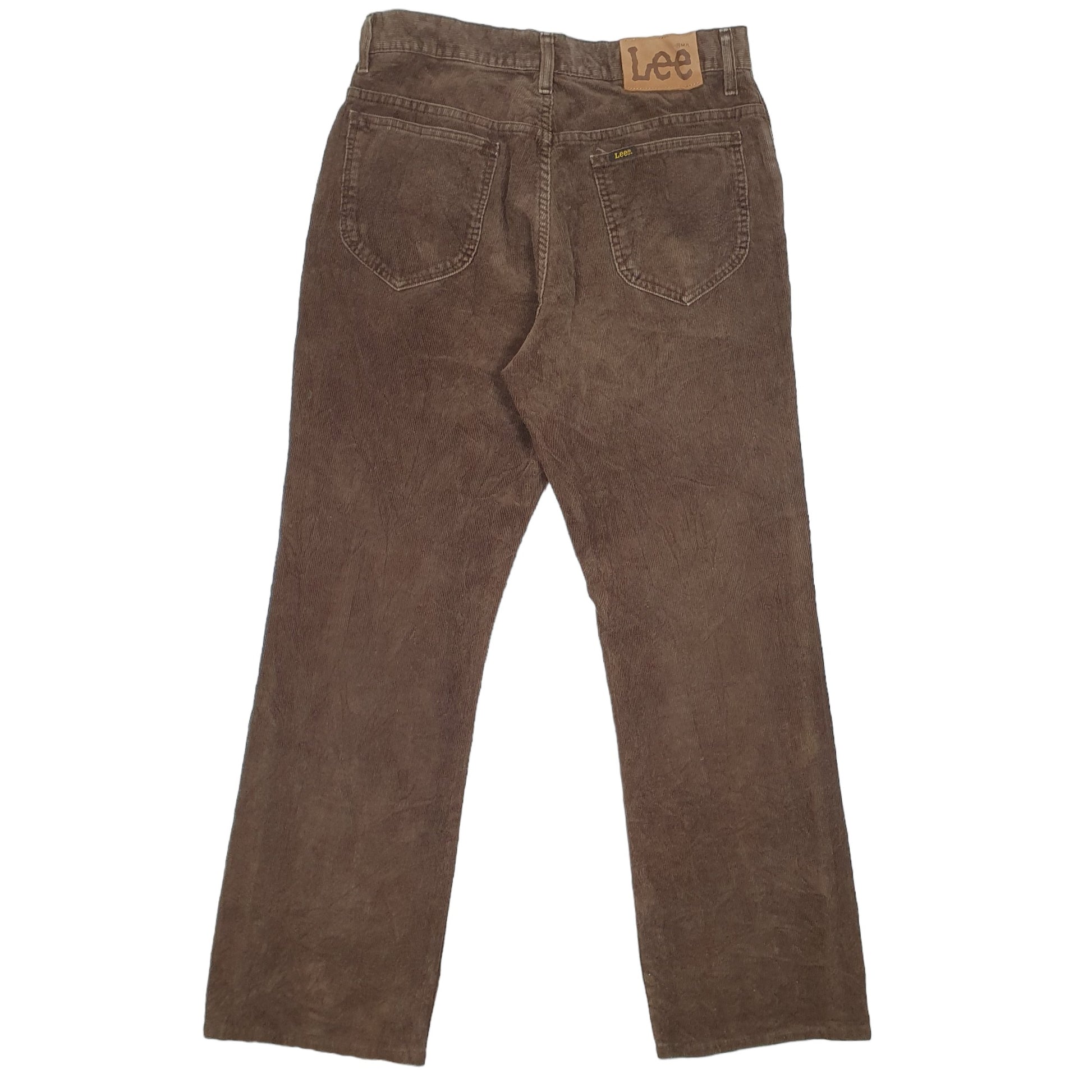 Mens Brown Lee Western Corduroy Trousers