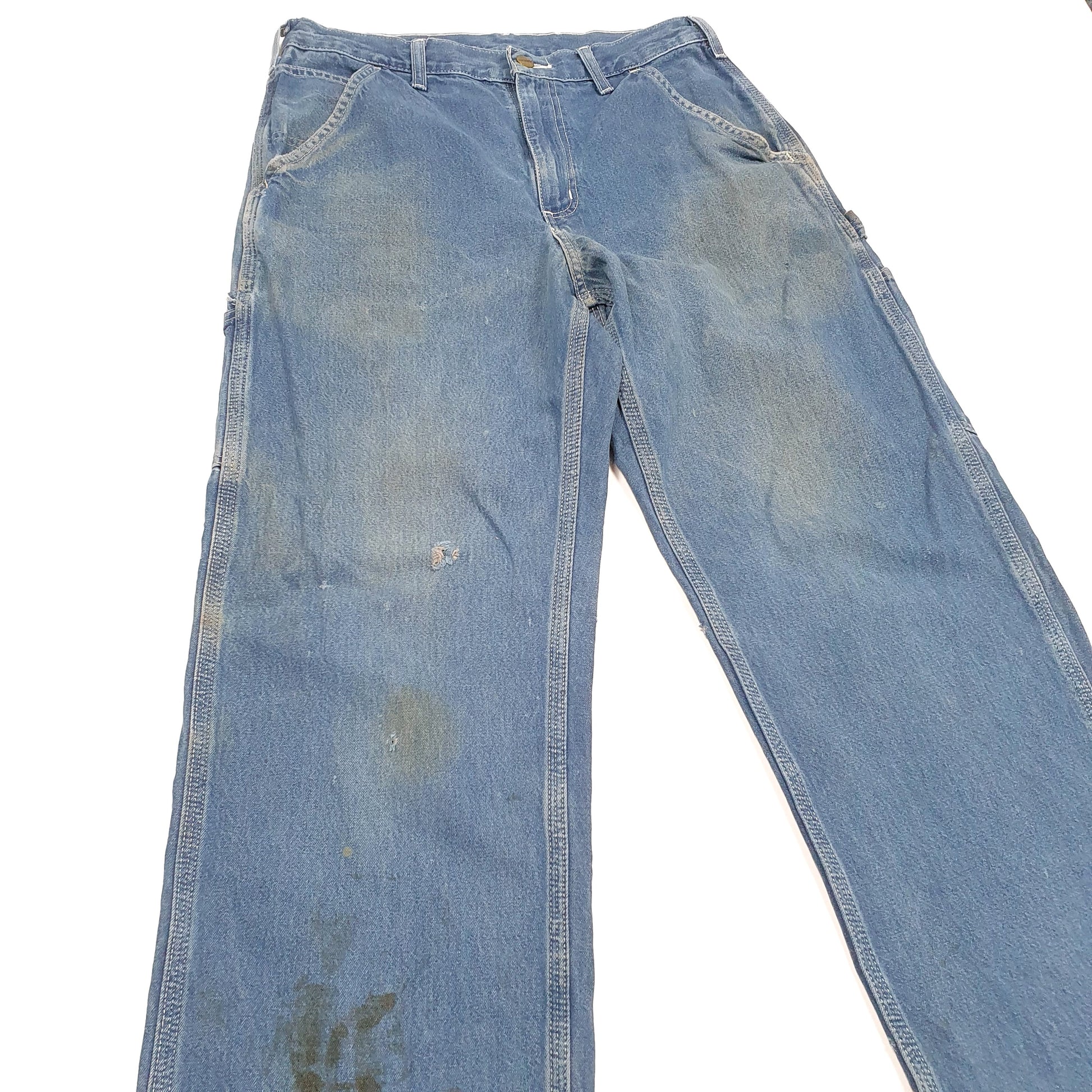 Carhartt Casual Loose Fit Carpenter Jeans W31 L30 Blue