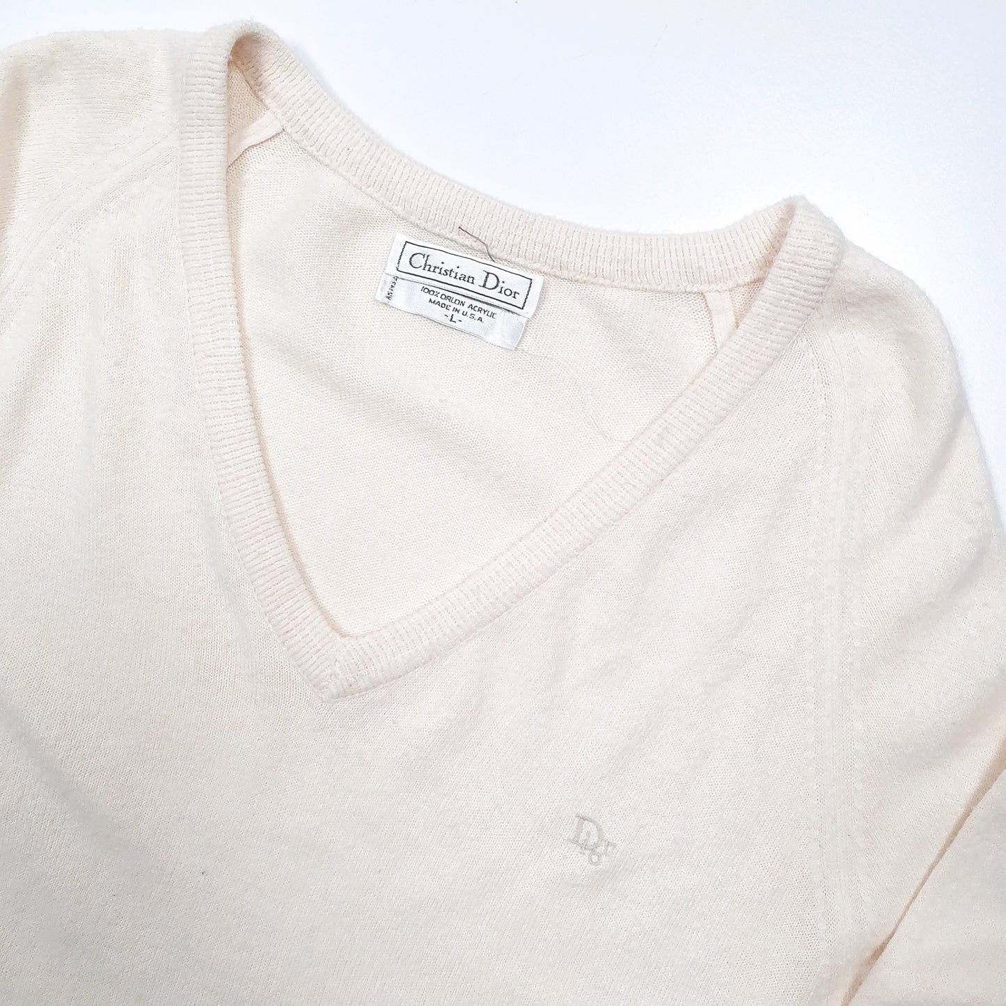 Christian Dior V Neck L Cream