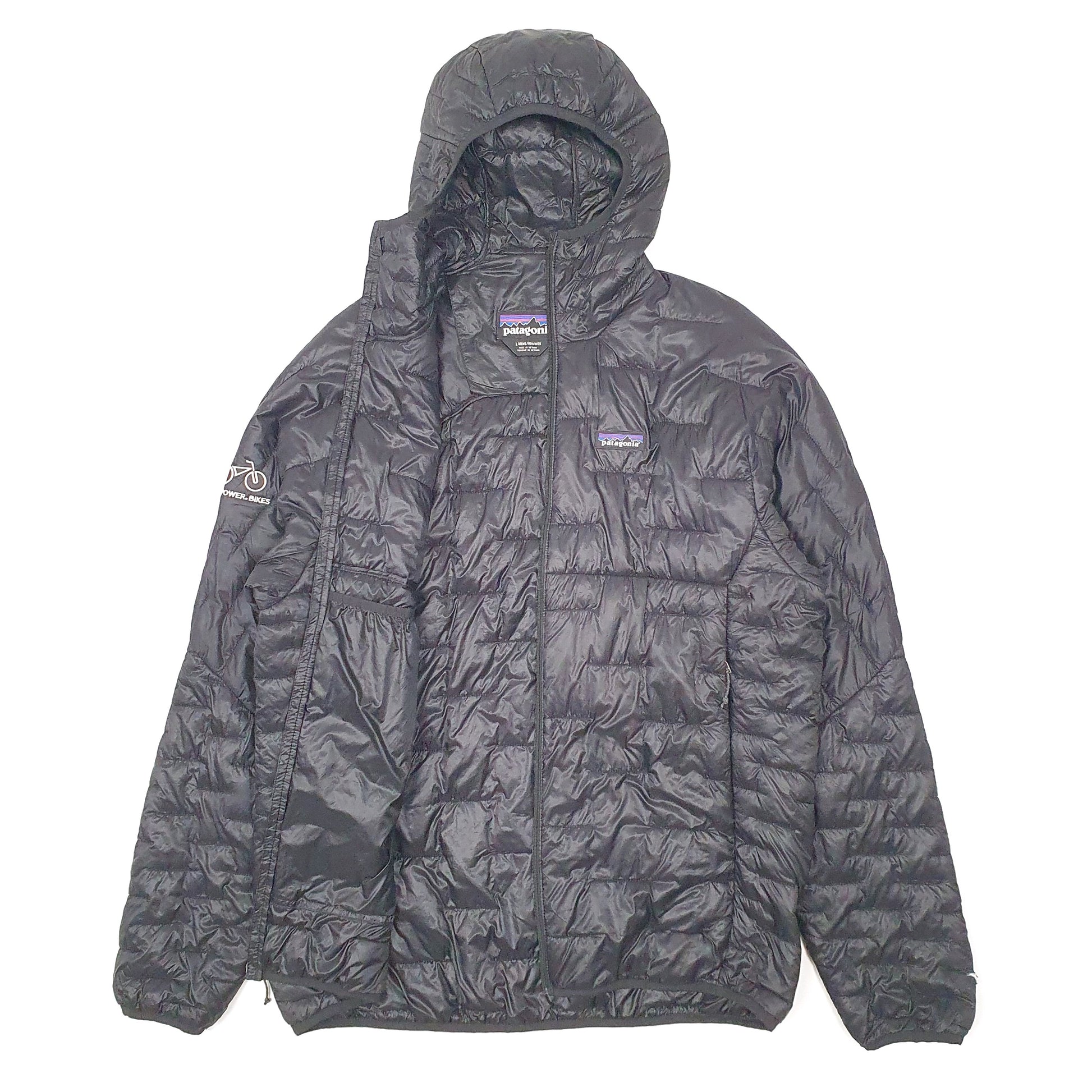 Mens Black Patagonia Micro Puff Hoodie  Coat