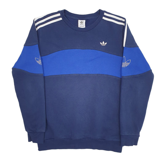 Mens Blue Adidas  Crewneck Jumper