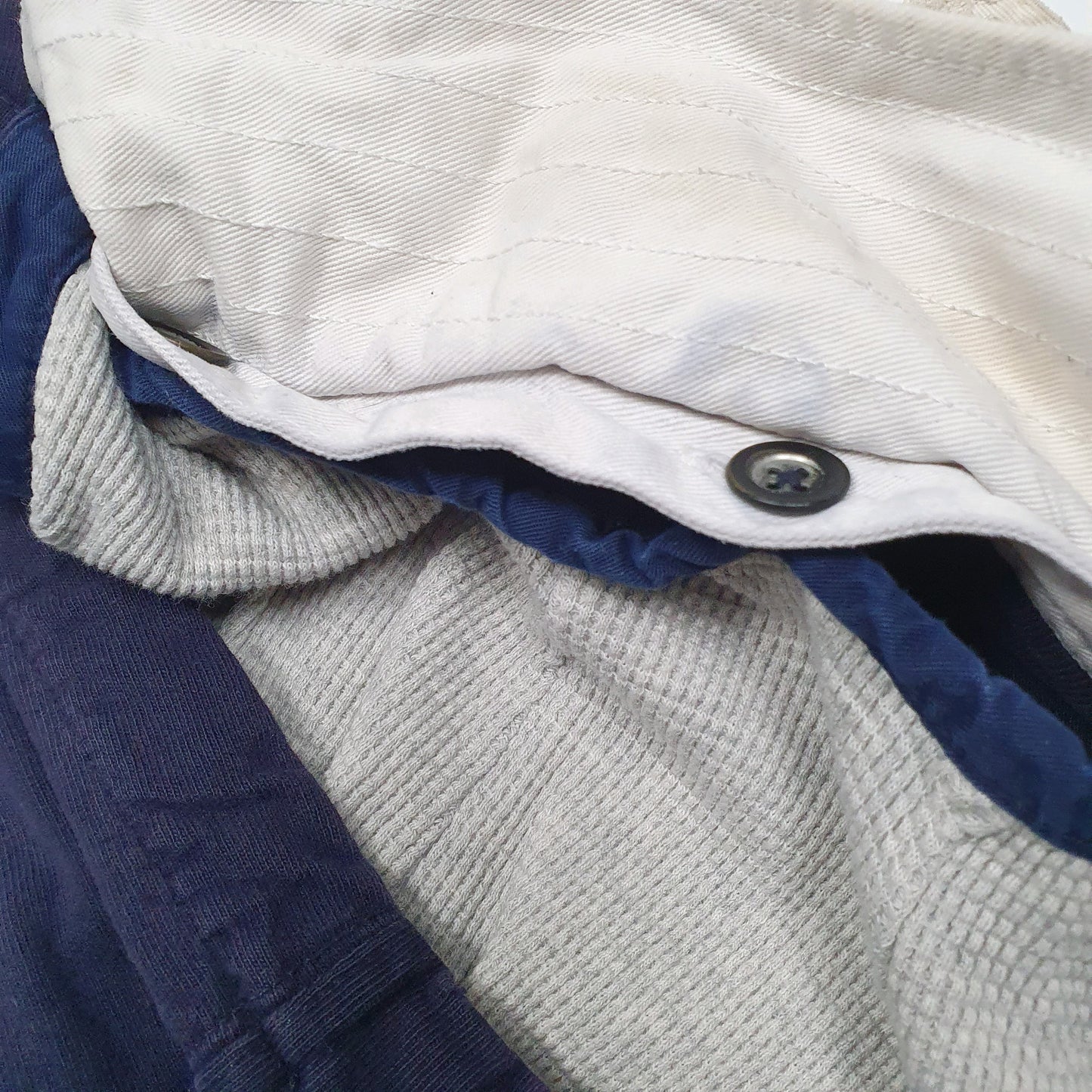 Mens Navy Polo Ralph Lauren Ski Club Patrol RLSC 1967 Waffle Lined Rugby Hoodie Jumper