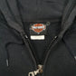Womens Black Harley Davidson Hoodie Motorcycles Biker Full Zip Jumper