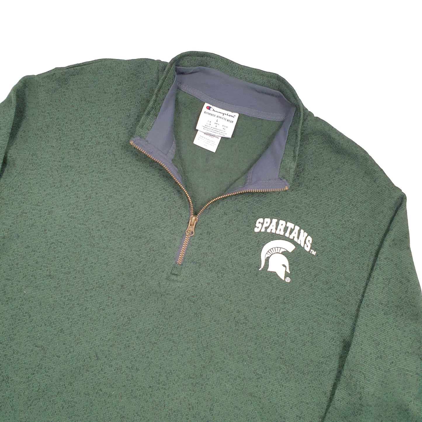 Champion Quarter Zip L Green