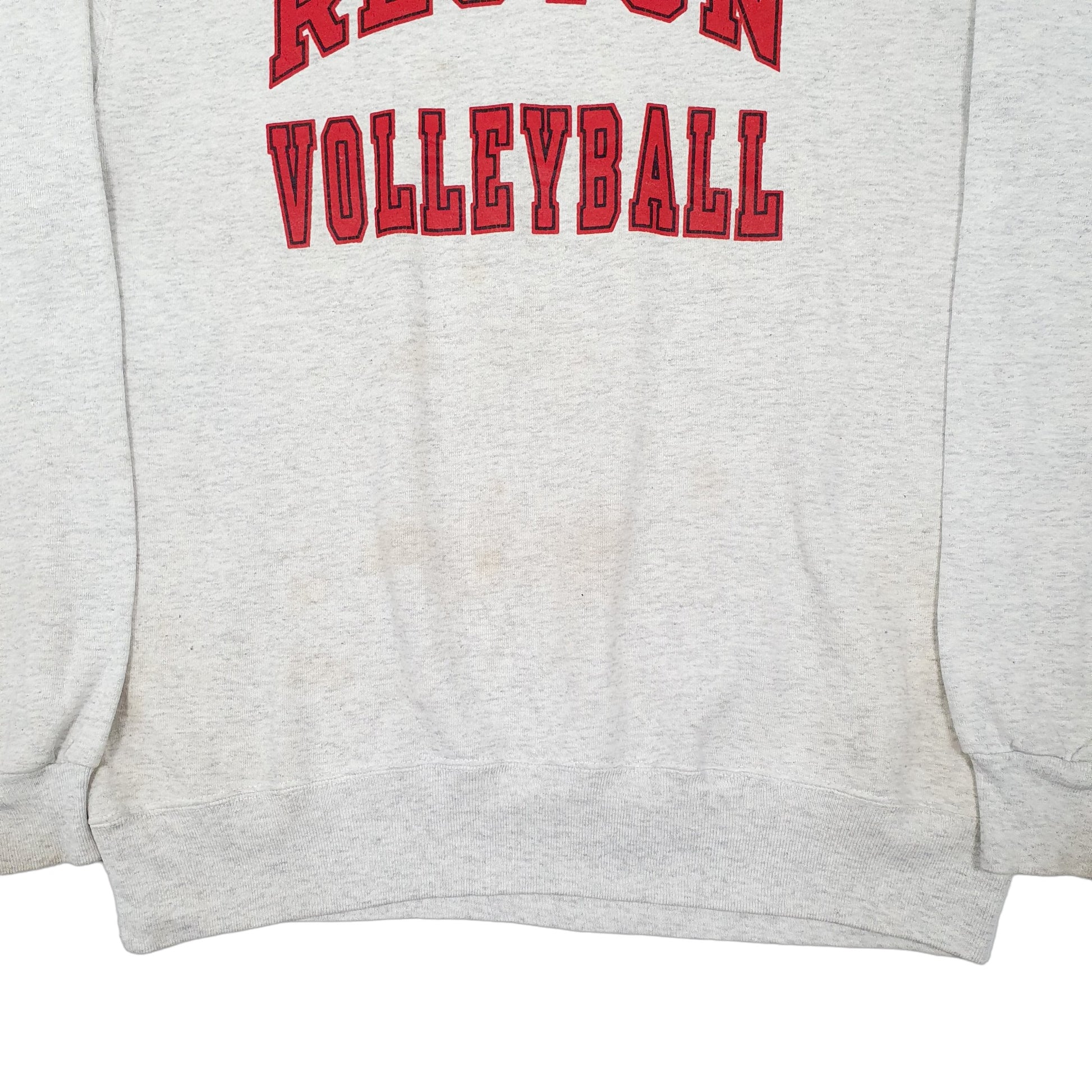 Mens Grey Champion Vintage 1990s Made in USA USA College Volleyball Crewneck Jumper