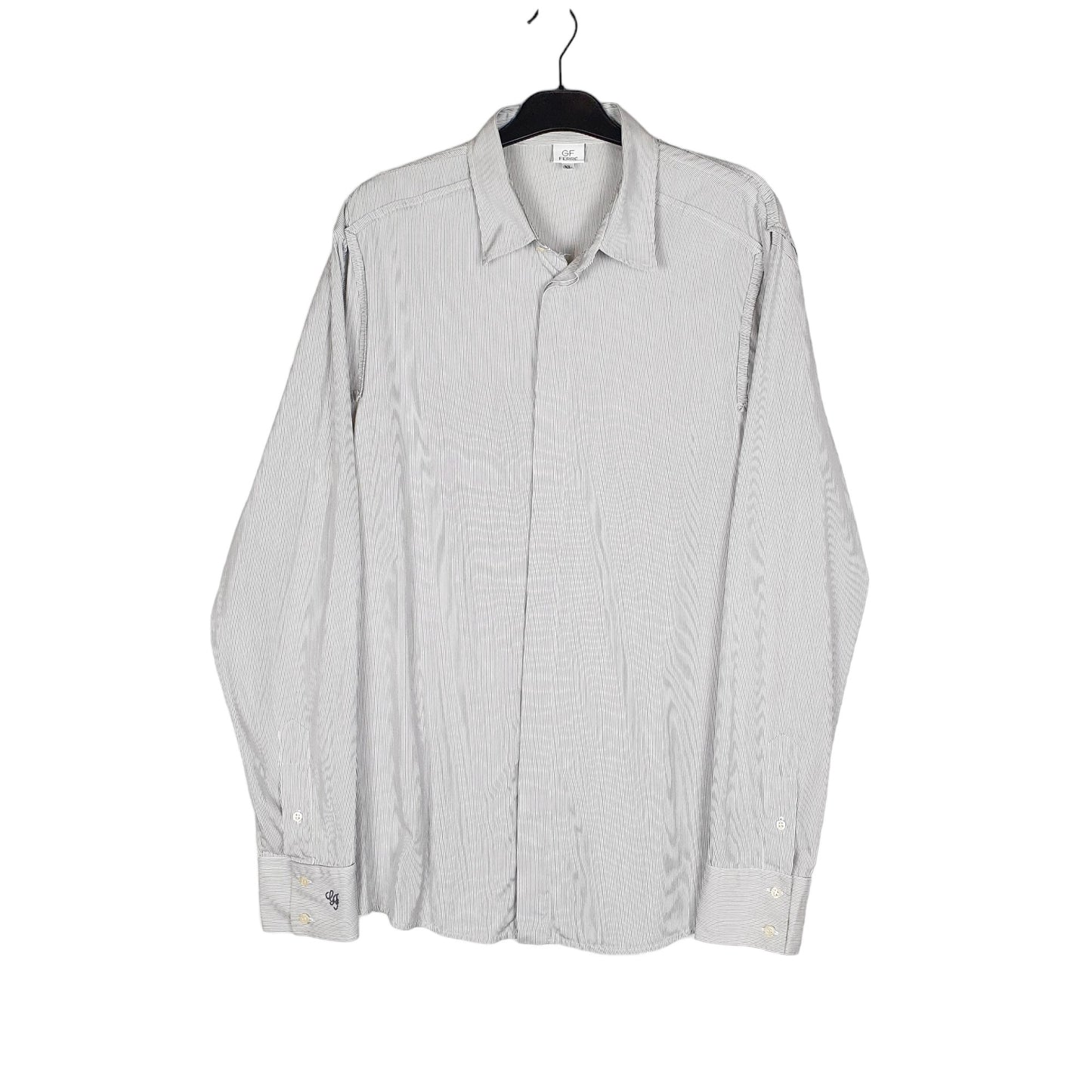Gianfranco Ferre Long Sleeve Regular Fit Striped Shirt Grey