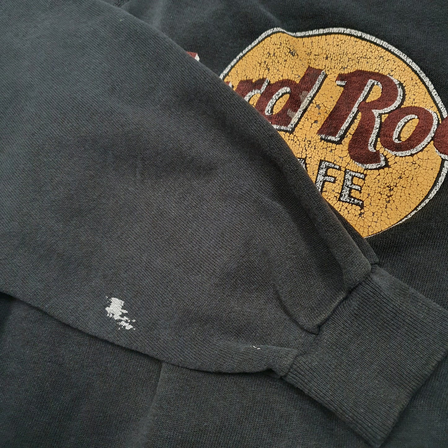 Mens Black Hard Rock Cafe Chicago Vintage Crewneck Jumper