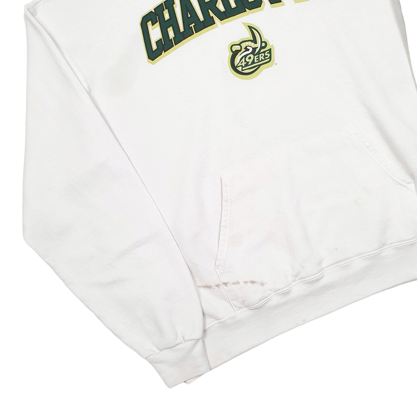 Mens White Champion Charlotte 49ers Hoodie Jumper