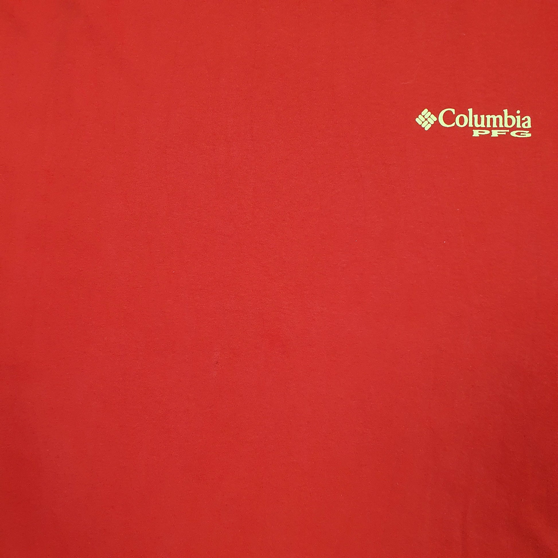 Mens Red Columbia Sportswear PFG Performance Fishing Gear Short Sleeve T Shirt