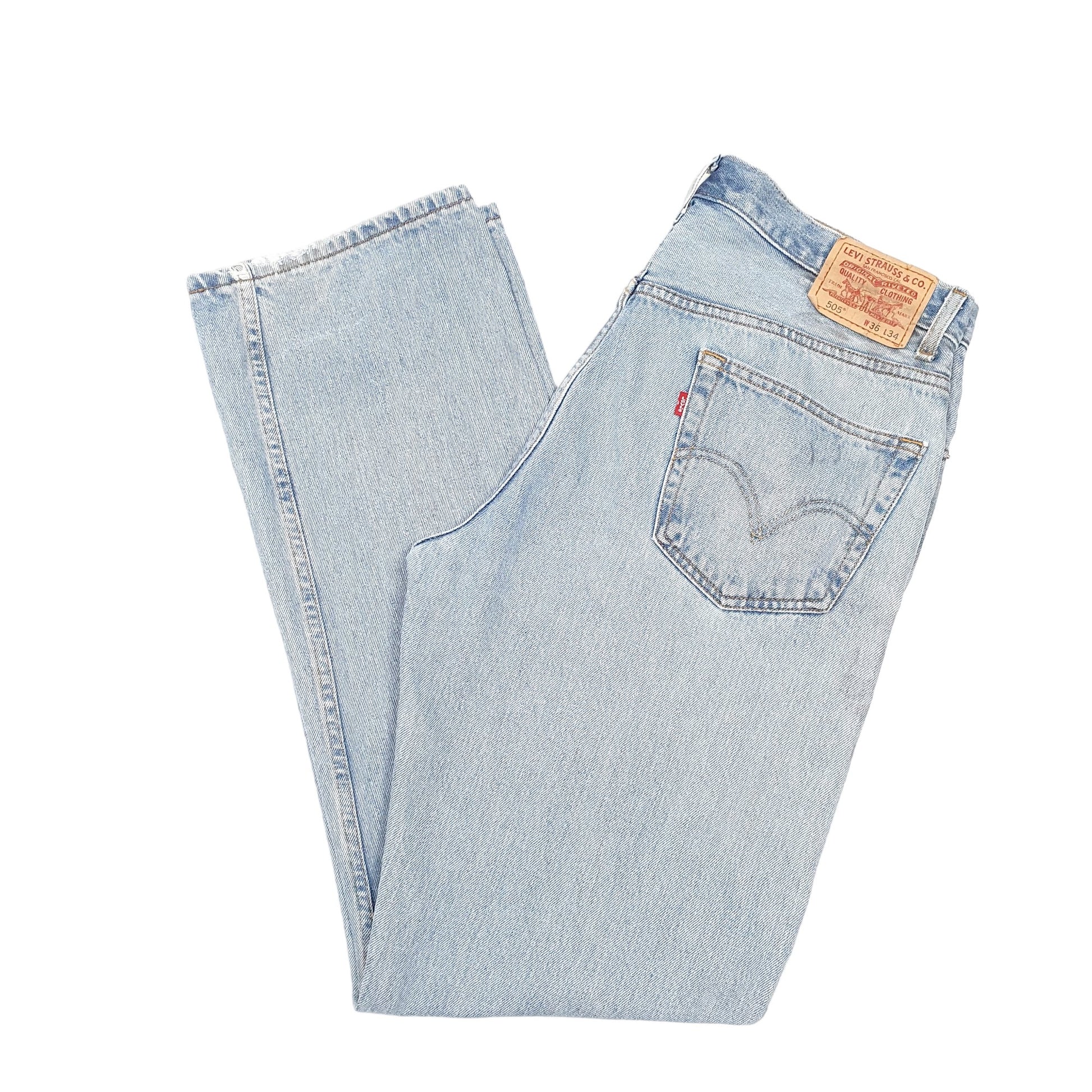 Mens Blue Levis  505 JeansW36 L34