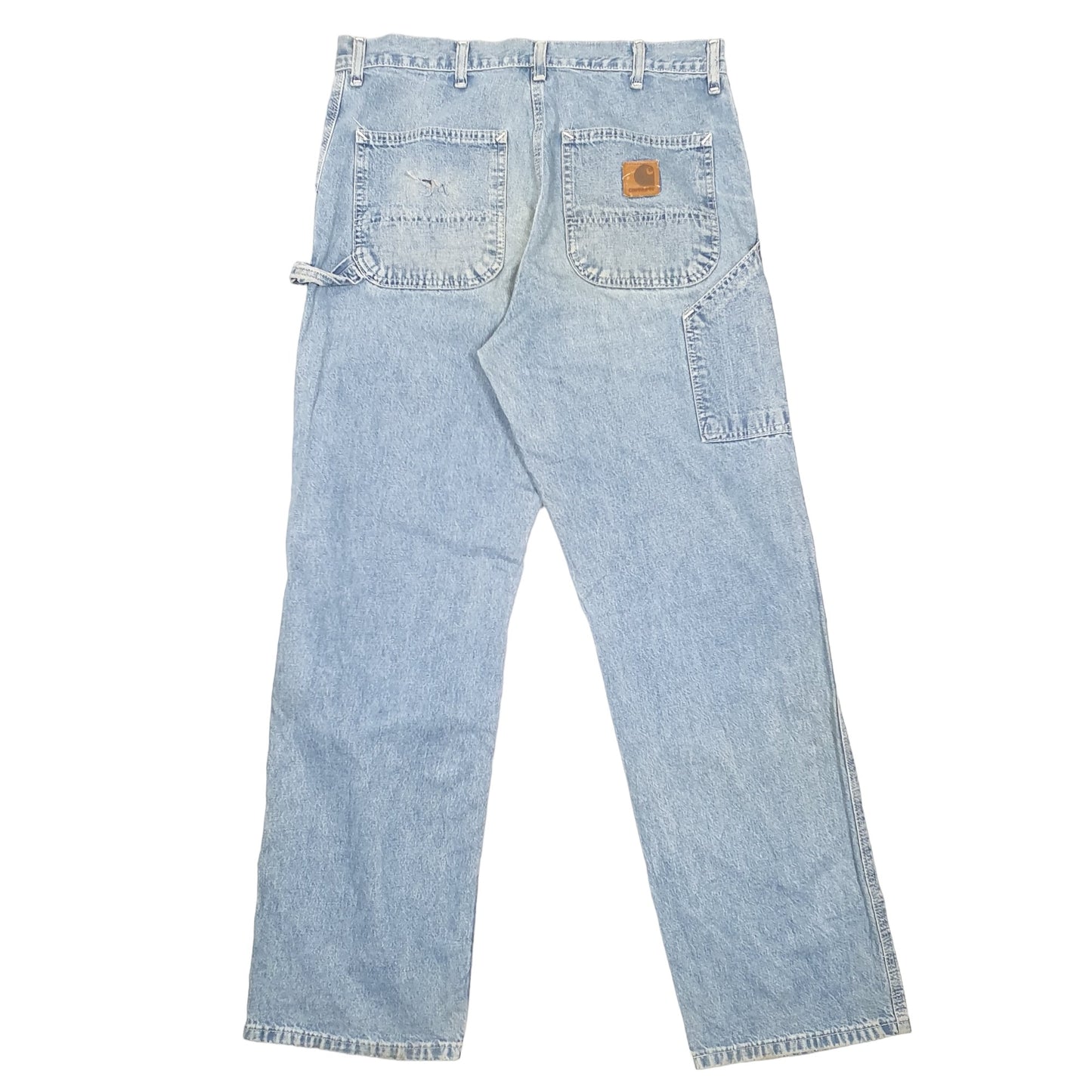 Mens Blue Carhartt Made In USA Uinon Carpenter JeansW34 L32