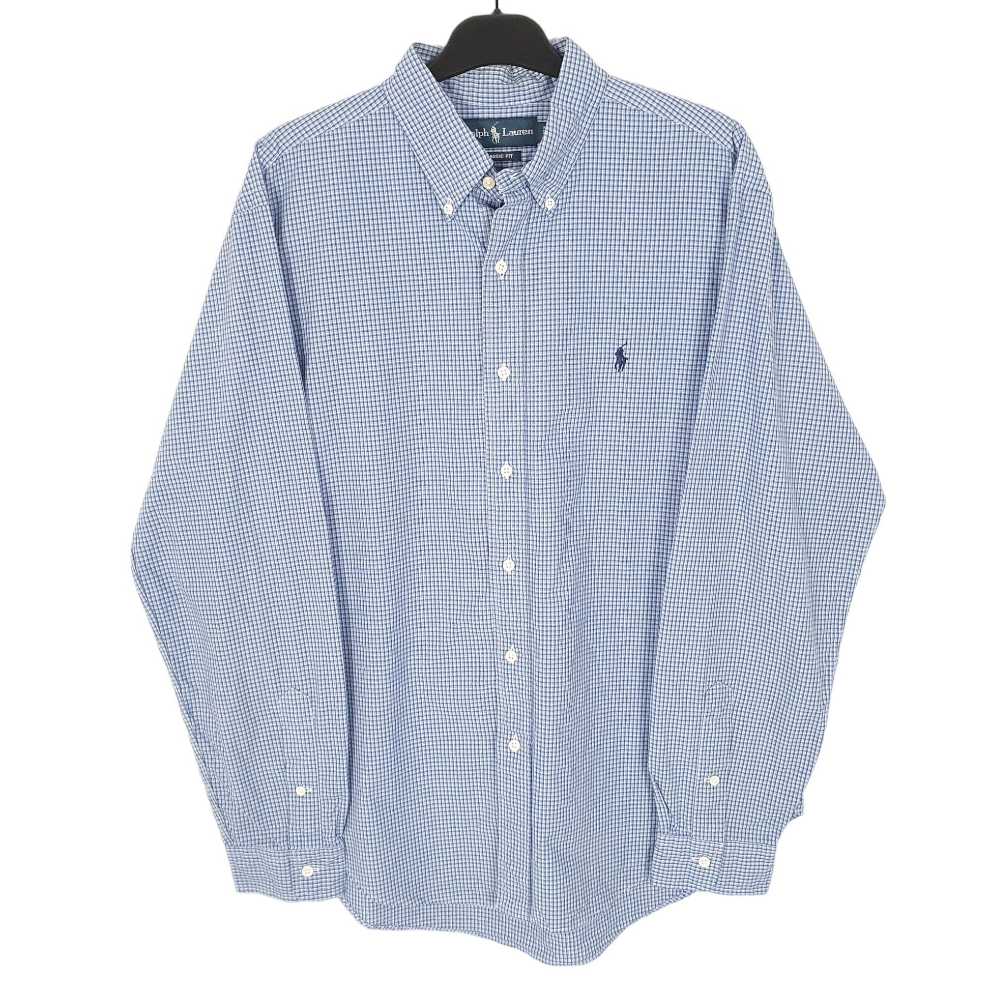 Ralph Lauren Long Sleeve Regular Fit Check Shirt Blue