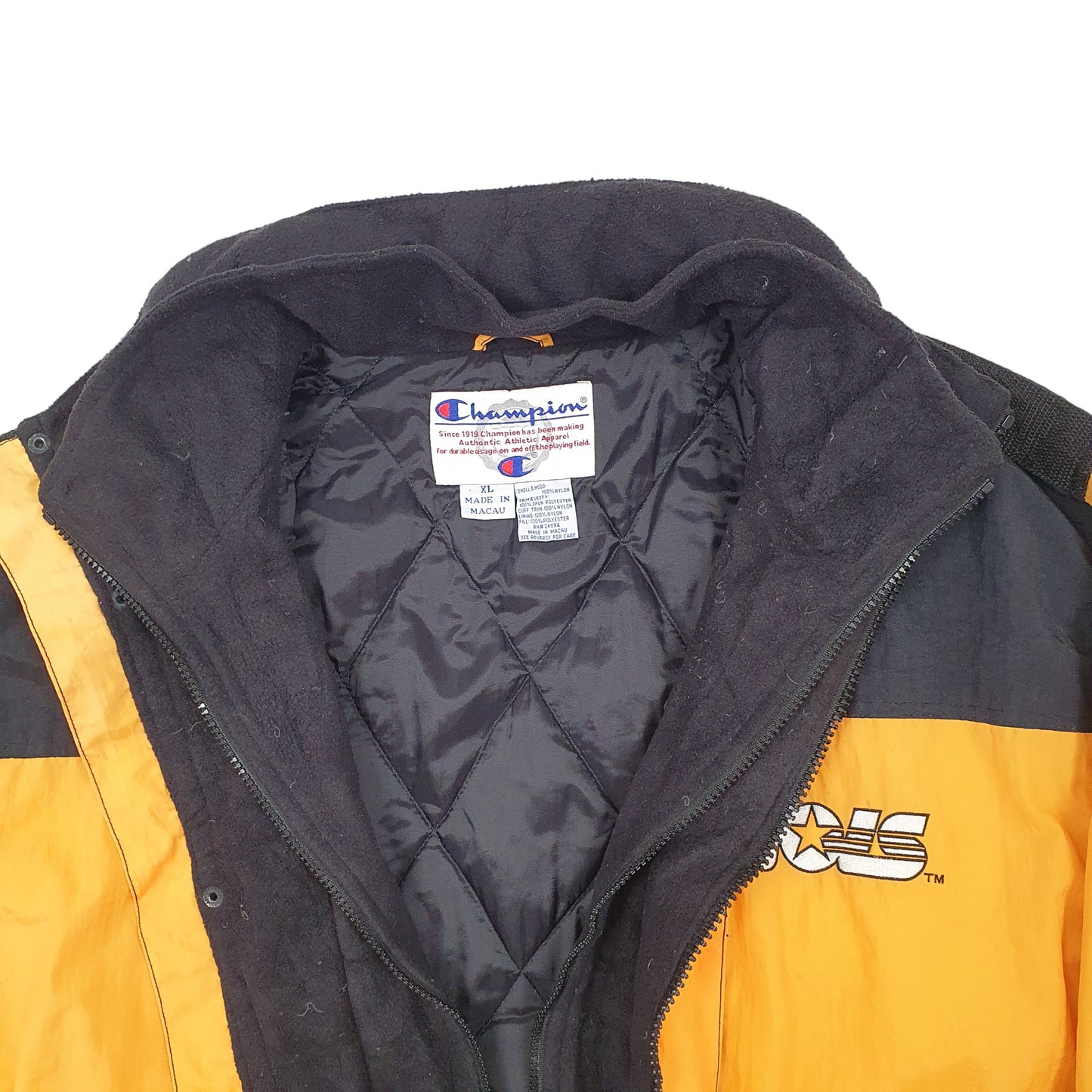 Mens Orange Champion NFL USA College Tennessee Vols Vintage 2000s Padded Jacket Coat