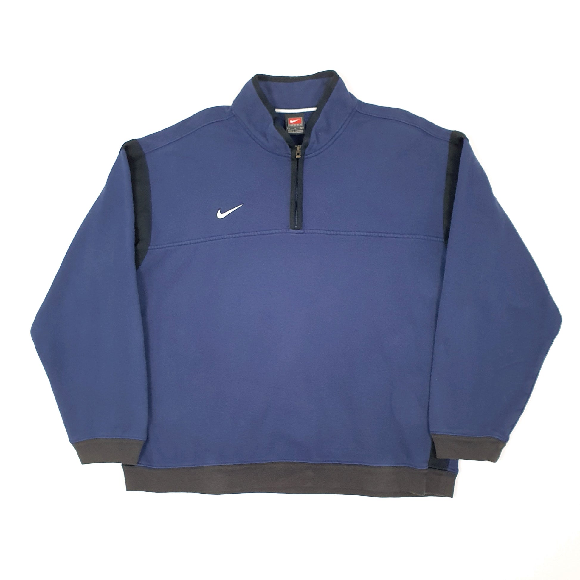 Mens Navy Nike Team Vintage Quarter Zip Jumper