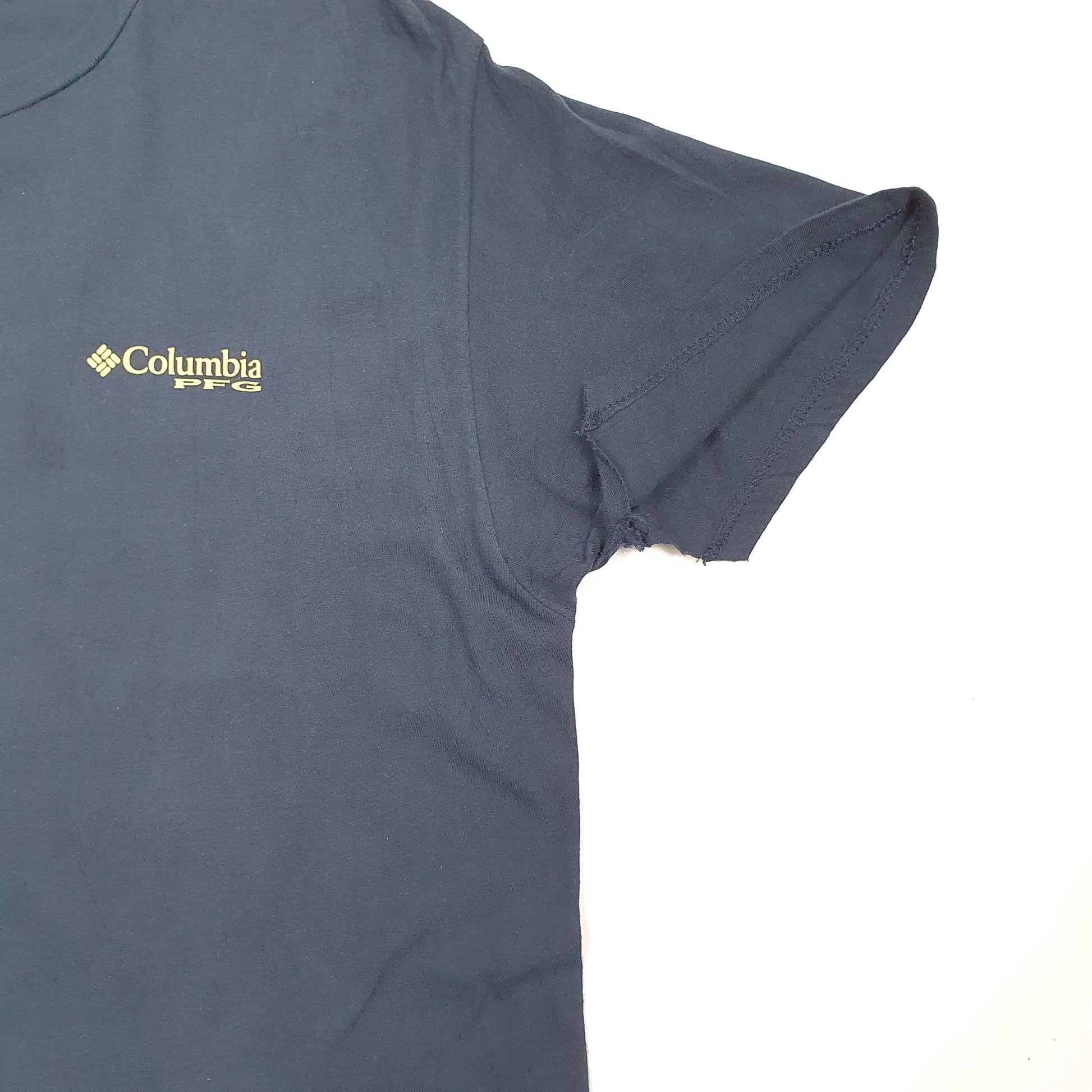 Mens Navy Columbia Sportswear PFG Performance Fishing Gear Short Sleeve T Shirt