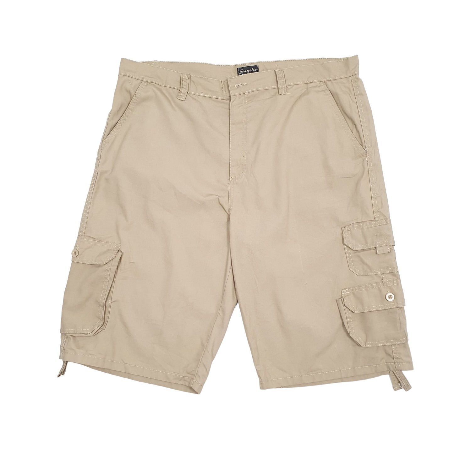 Mens Beige Jeanetix  Cargo Shorts