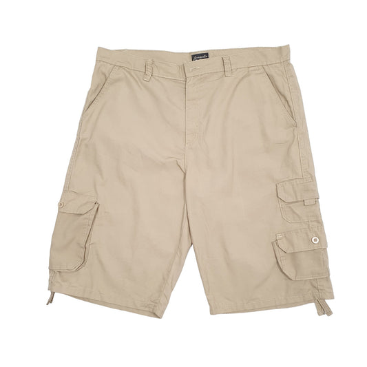 Mens Beige Jeanetix  Cargo Shorts
