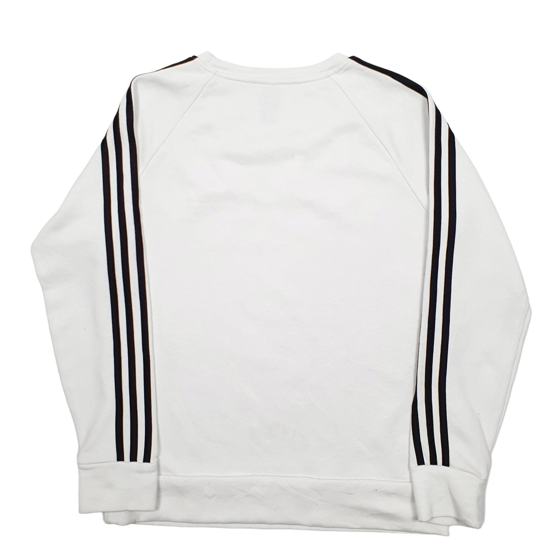 Mens White Adidas  Crewneck Jumper