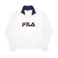 Fila Spellout Quarter Zip L White