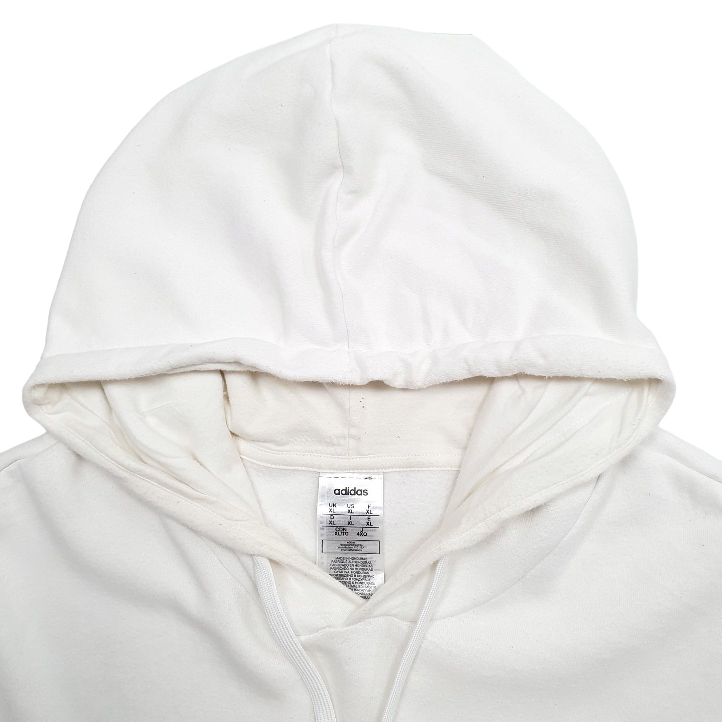 Mens White Adidas  Hoodie Jumper