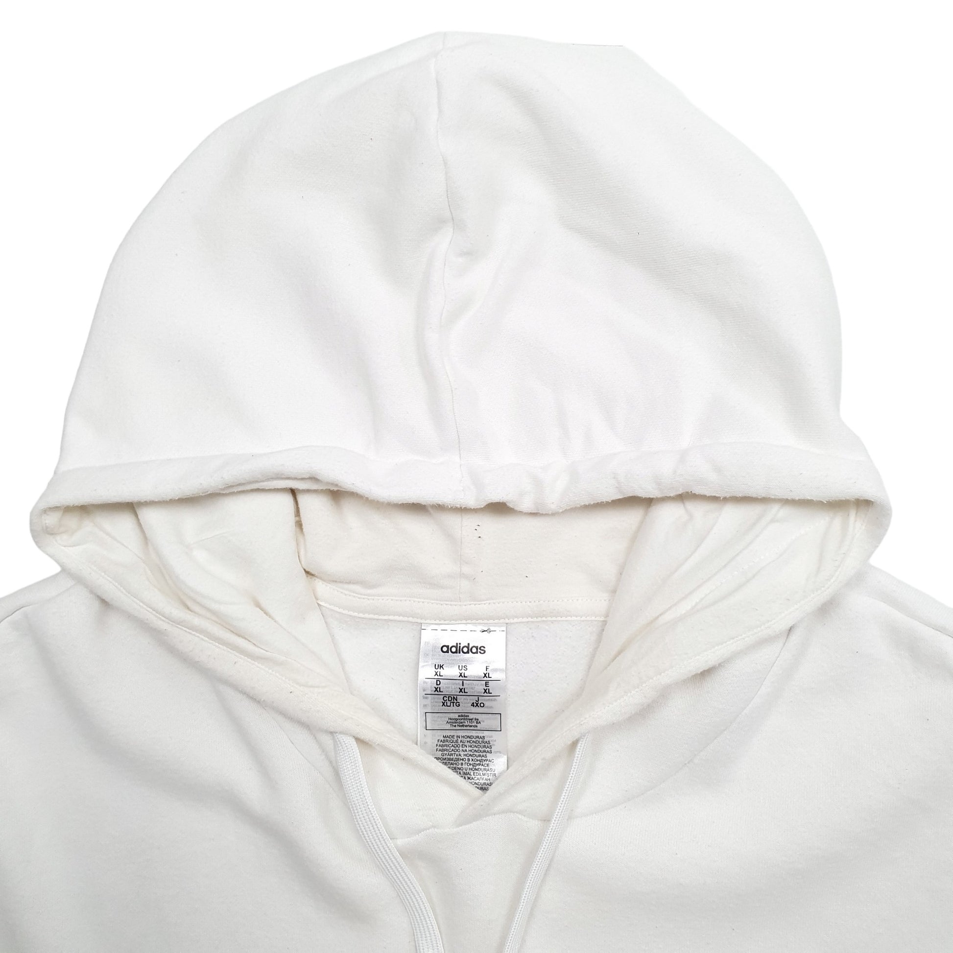 Mens White Adidas  Hoodie Jumper