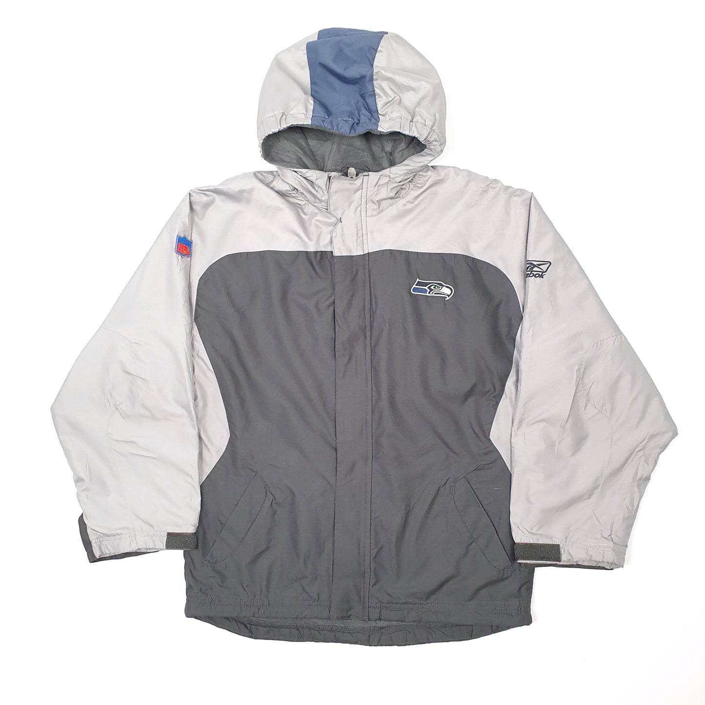 Mens Grey NFL Seattle Seahawks Reebok On Field Football  Coat