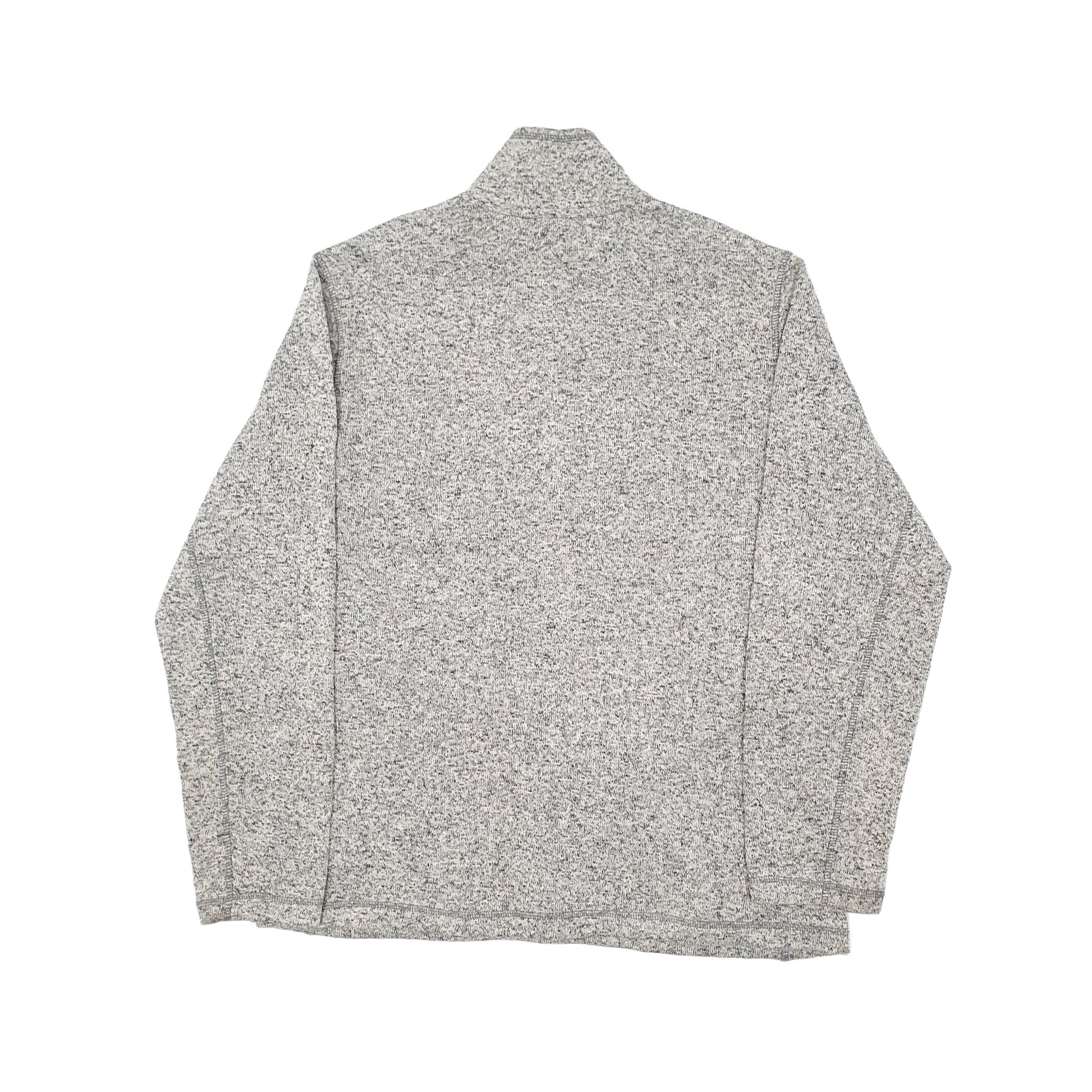 Eddie Bauer Popper Quarter Zip Fleece L Grey