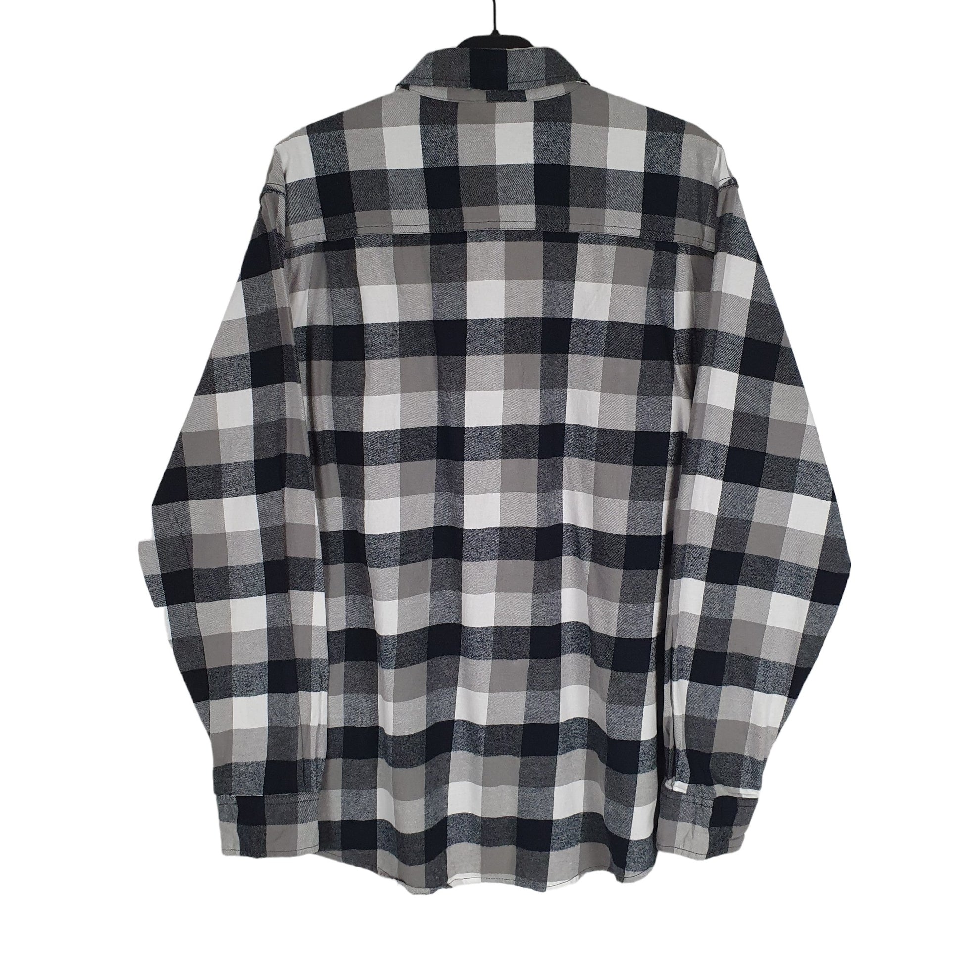 Weatherproof Flannel Shacket Long Sleeve Regular Fit Check Shirt Grey