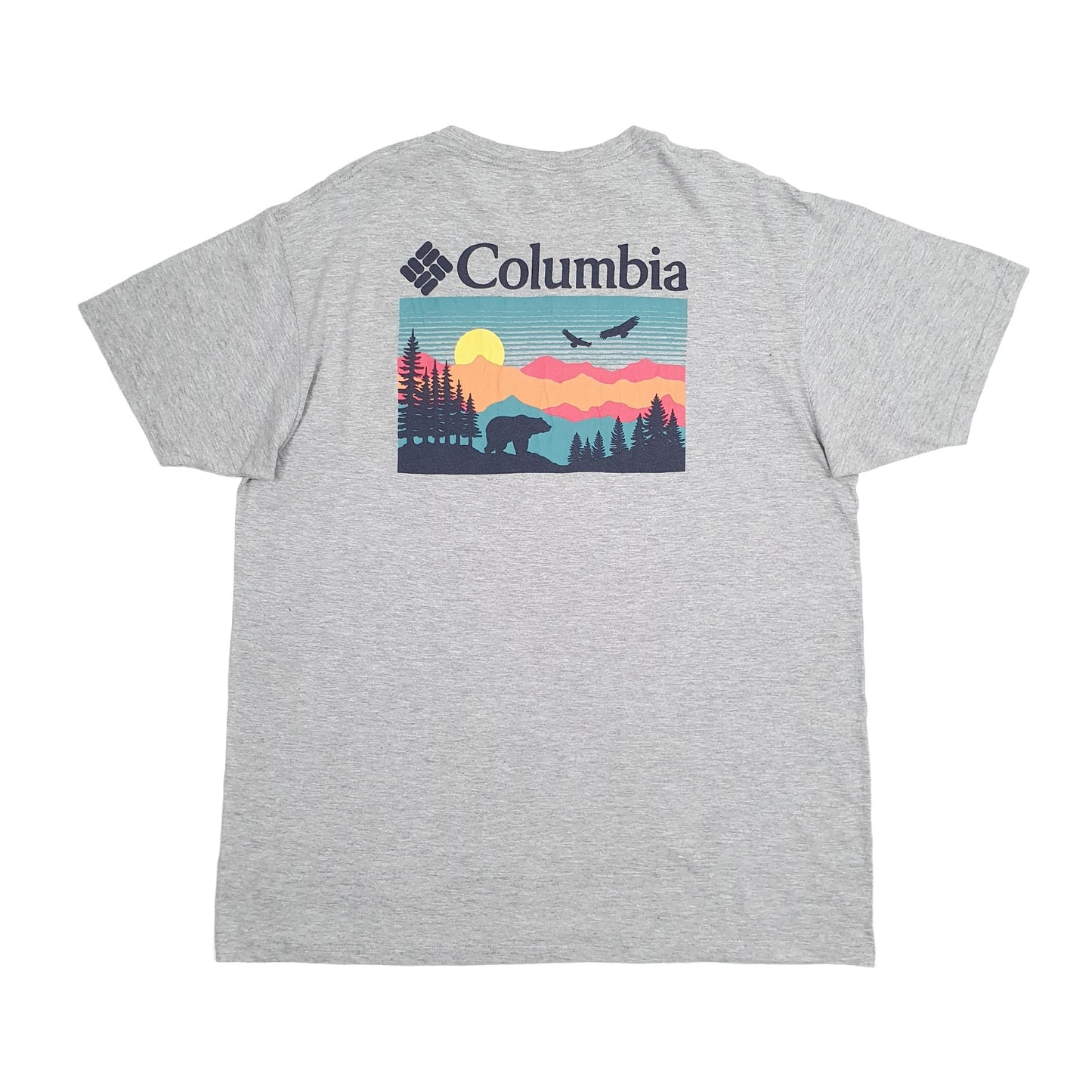 Mens Grey Columbia Sportswear  Short Sleeve T Shirt