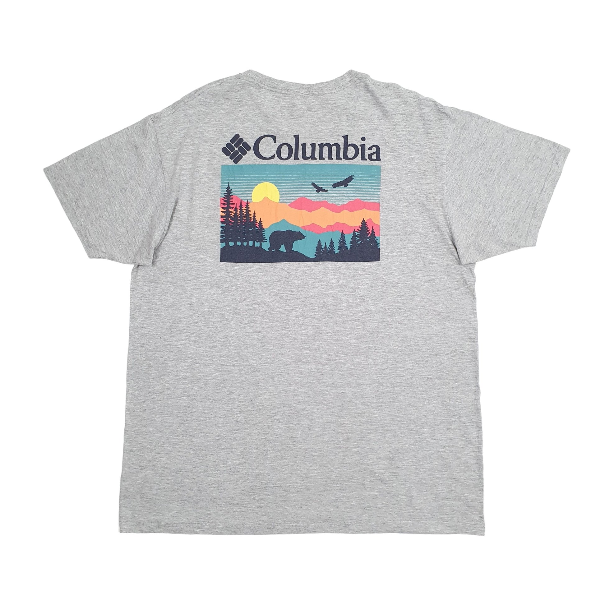 Mens Grey Columbia Sportswear  Short Sleeve T Shirt