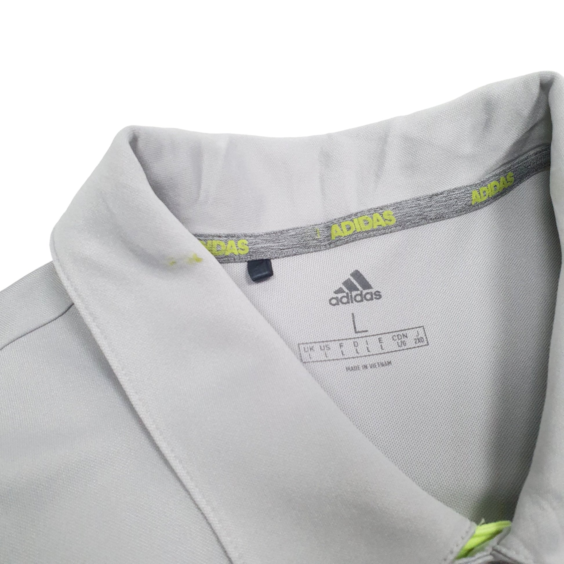 Adidas Short Sleeve Polyester Polo Shirt Grey