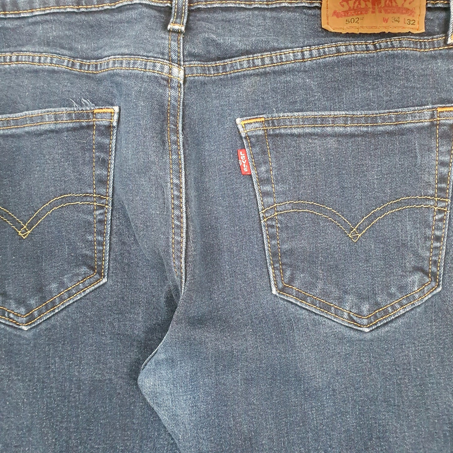 Levis 502 Regular Fit Tapered Jeans W34 L30 Blue