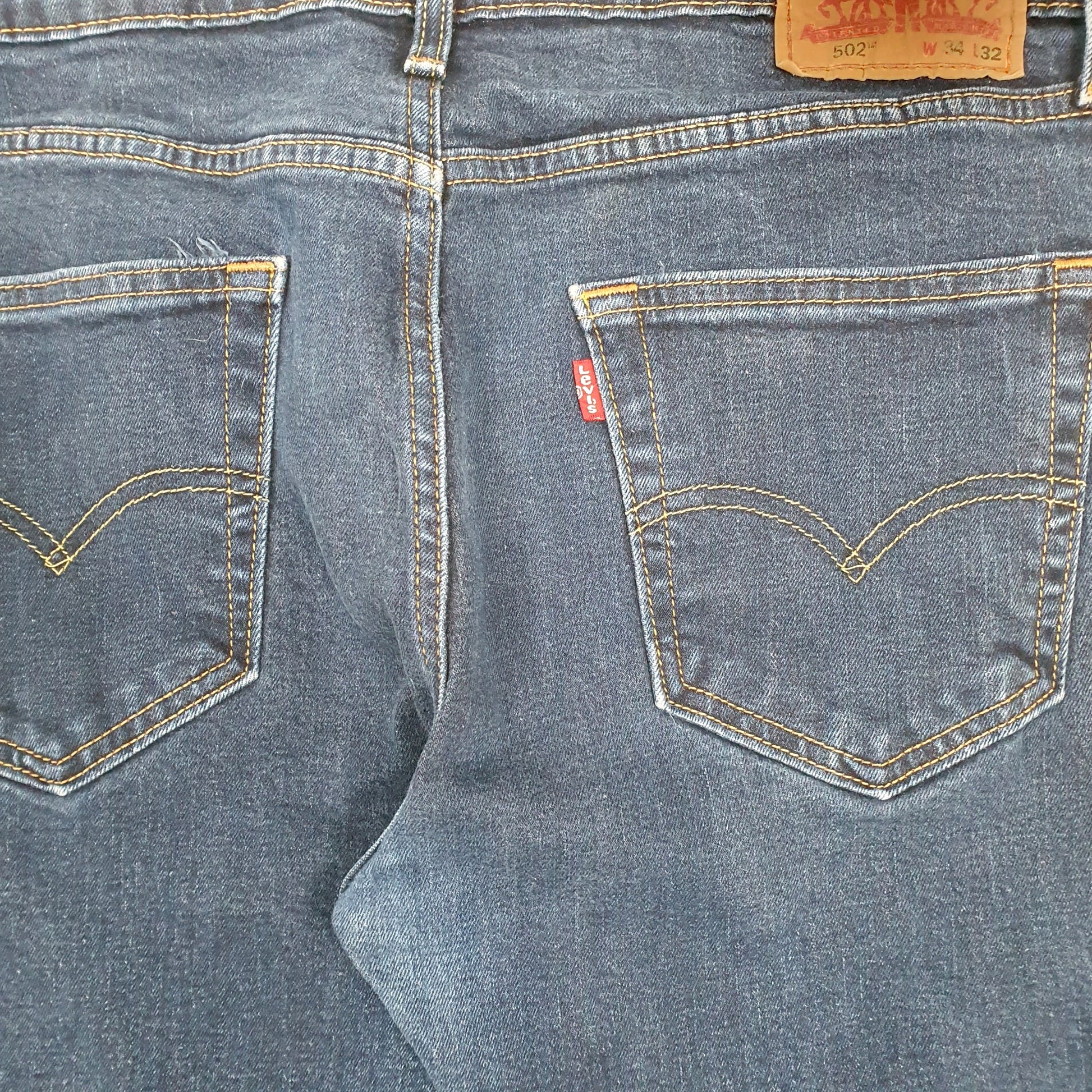 Levis 502 Regular Fit Tapered Jeans W34 L30 Blue