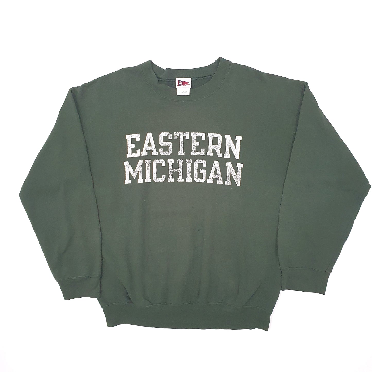 Mens Green Campus Specialties USA College Eastern Michigan Crewneck Jumper