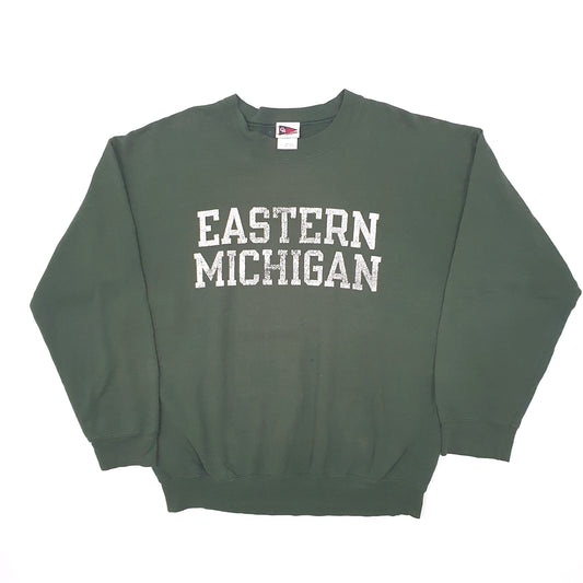 Mens Green Campus Specialties USA College Eastern Michigan Crewneck Jumper