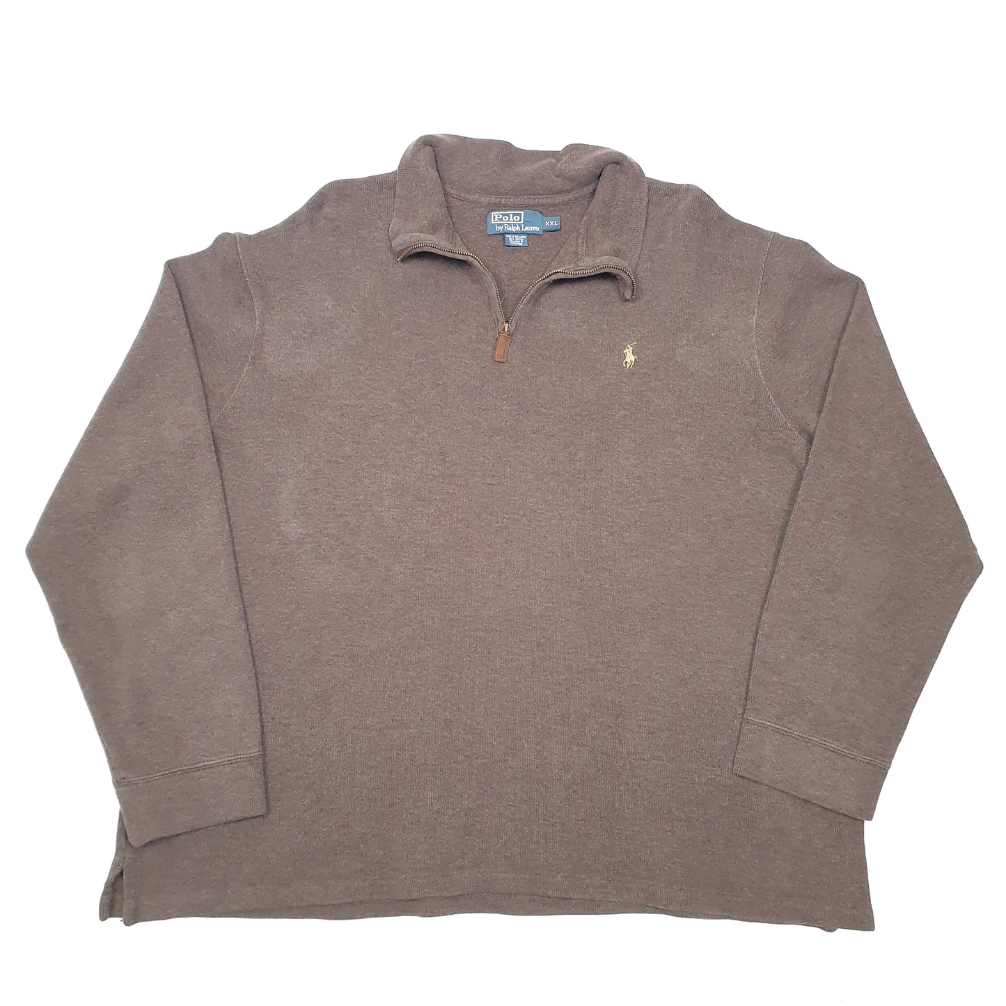 Mens Brown Polo Ralph Lauren  Quarter Zip Jumper