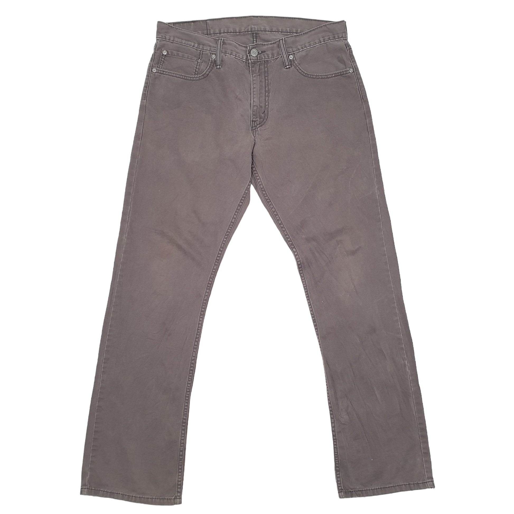 Mens Grey Levis 514 Chino Trousers