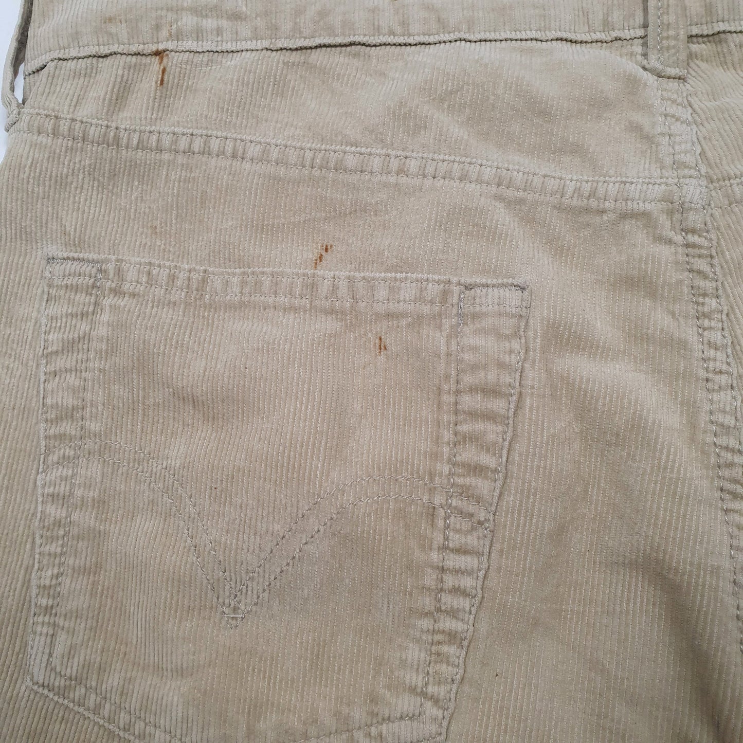 Mens Beige Levis 751 Corduroy Trousers