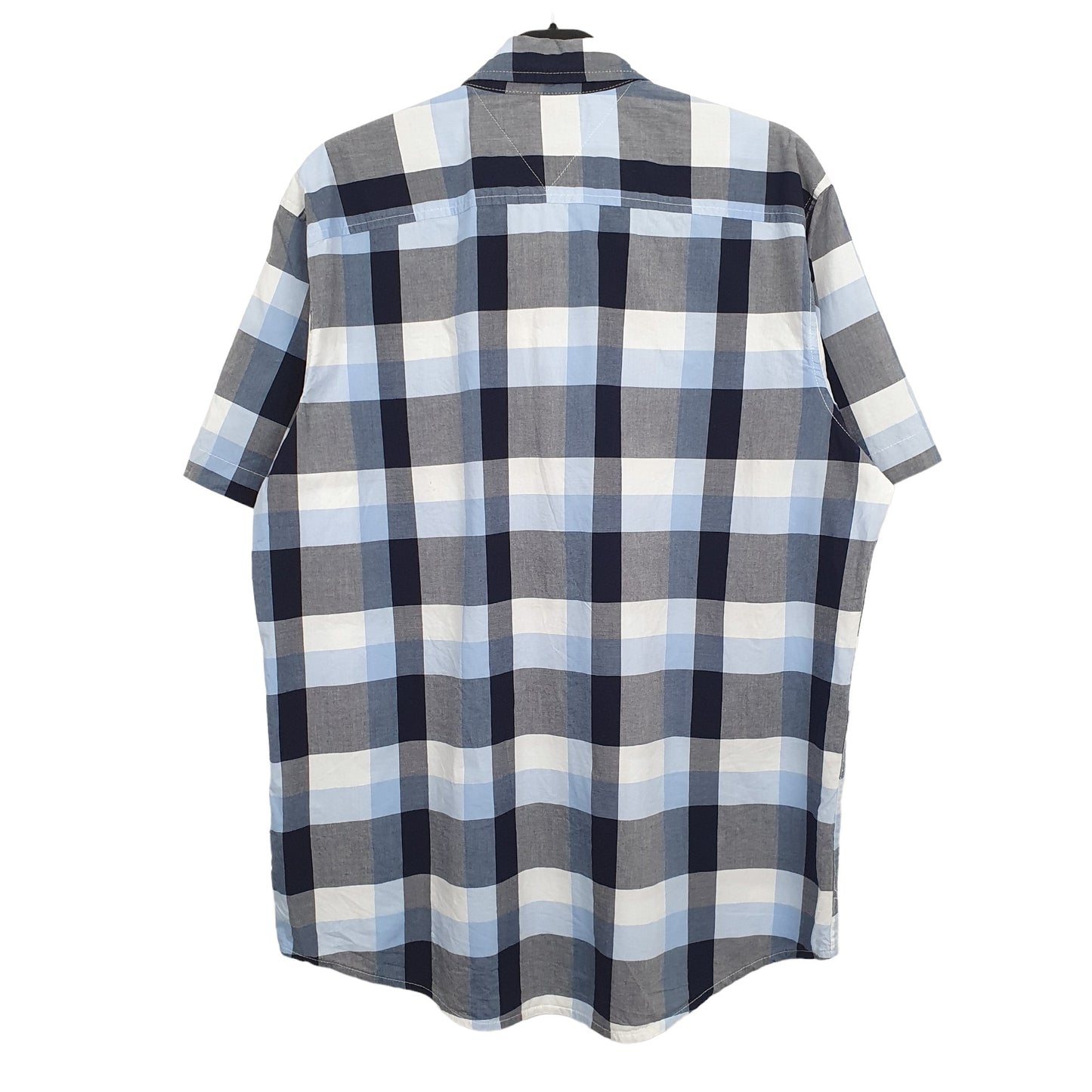 Tommy Hilfiger Short Sleeve Regular Fit Check Shirt Blue