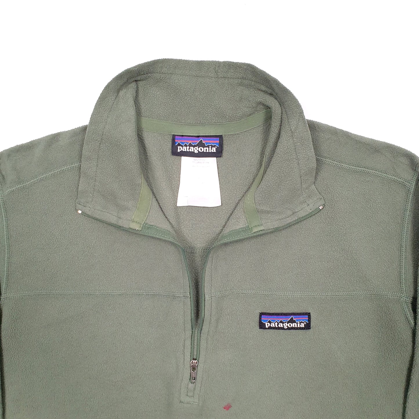 Mens Green Patagonia Micro D Quarter Zip Jumper