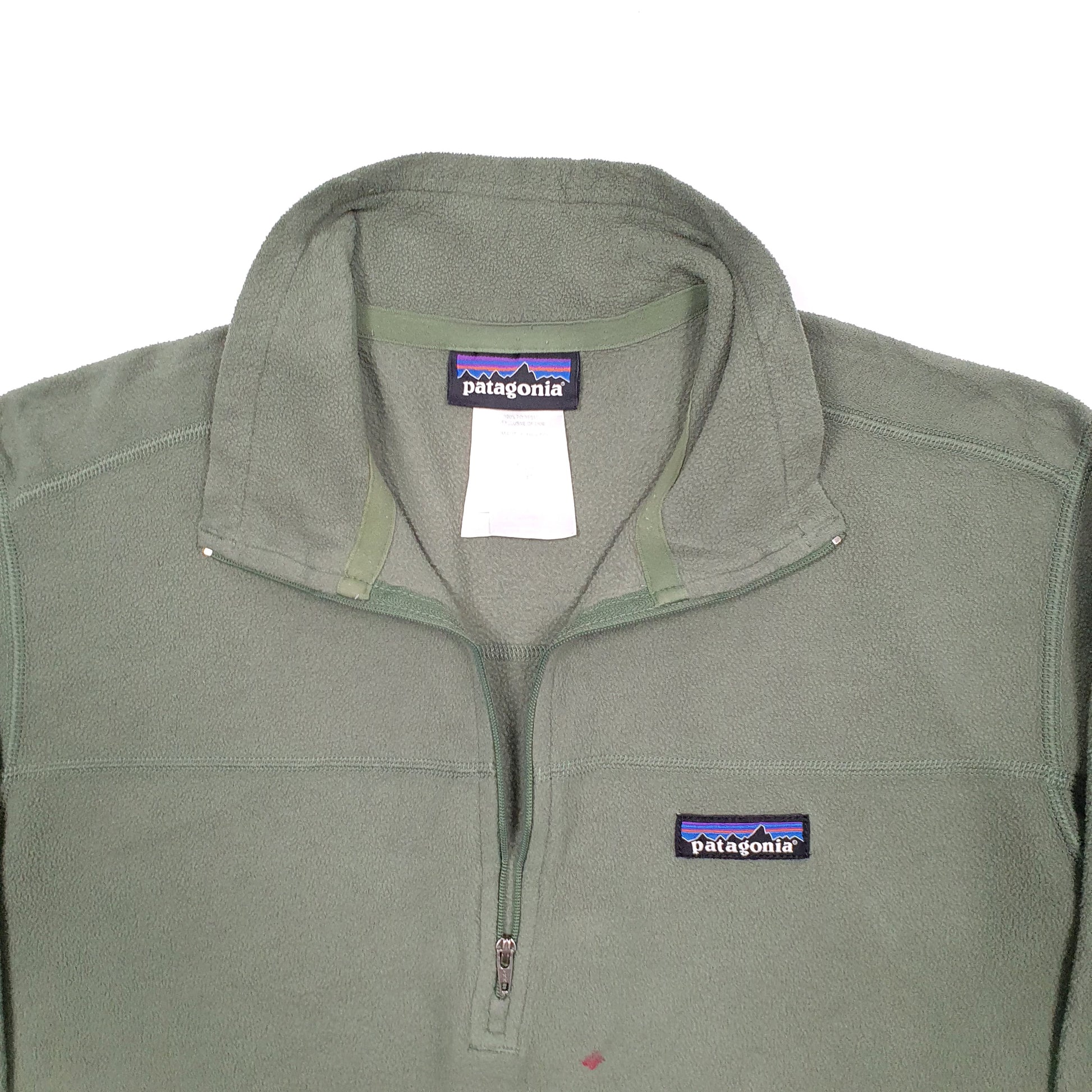 Mens Green Patagonia Micro D Quarter Zip Jumper