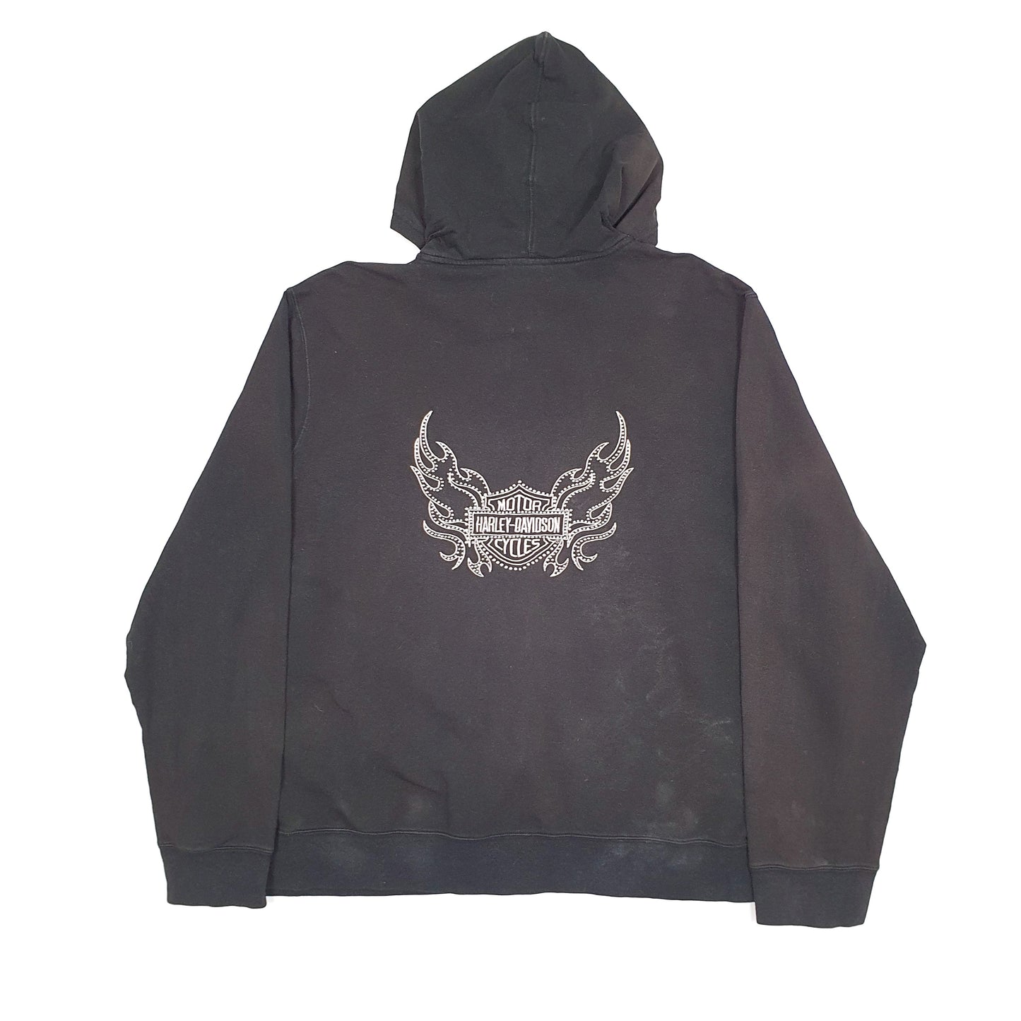 Womens Black Harley Davidson Hooded Hoodie Jumper