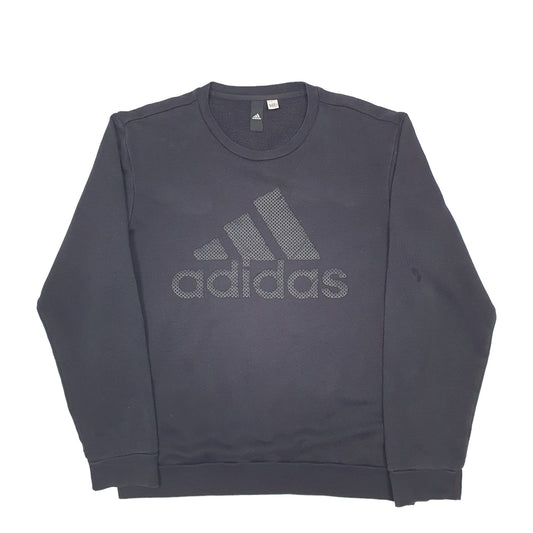 Mens Black Adidas Crewneck Jumper