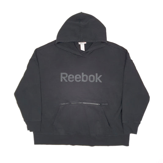 Womens Black Reebok Baggy Hoodie Jumper