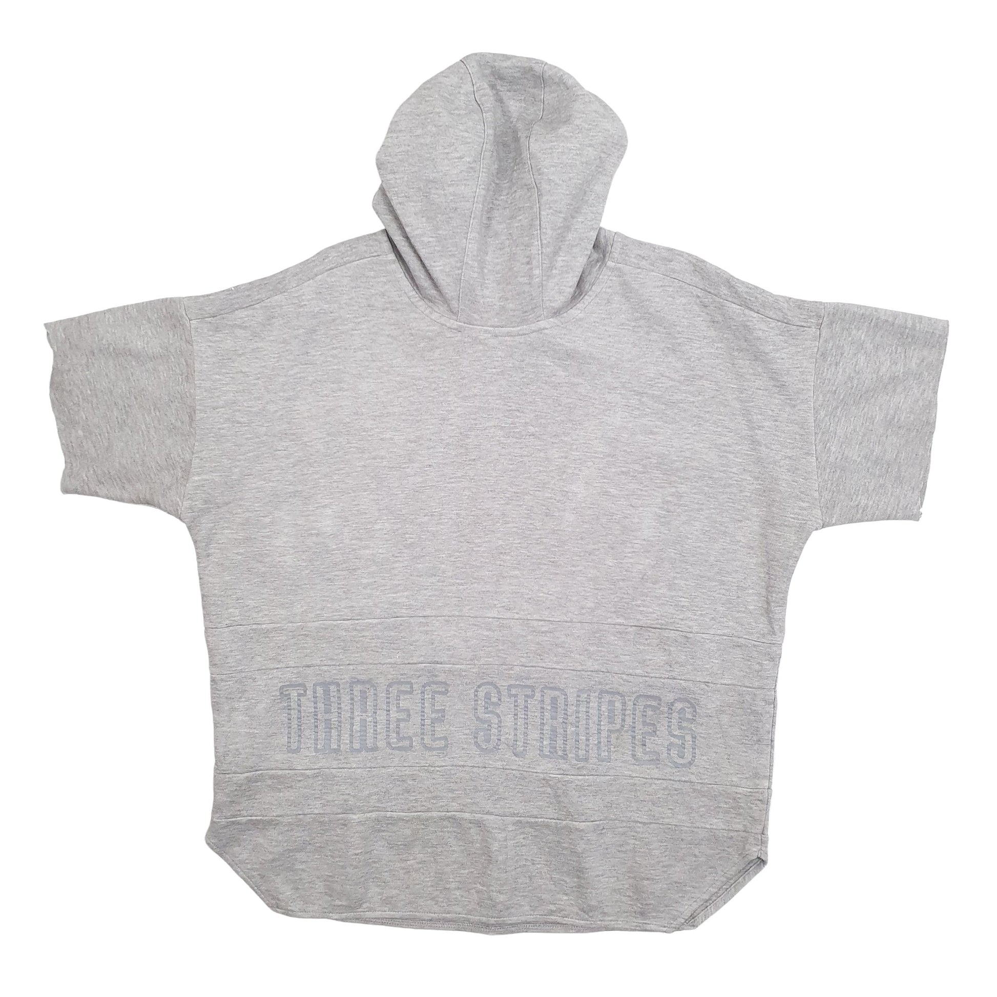 Mens Grey Adidas Spellout Hoodie Jumper