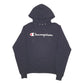 Mens Black Champion Spellout Hoodie Jumper