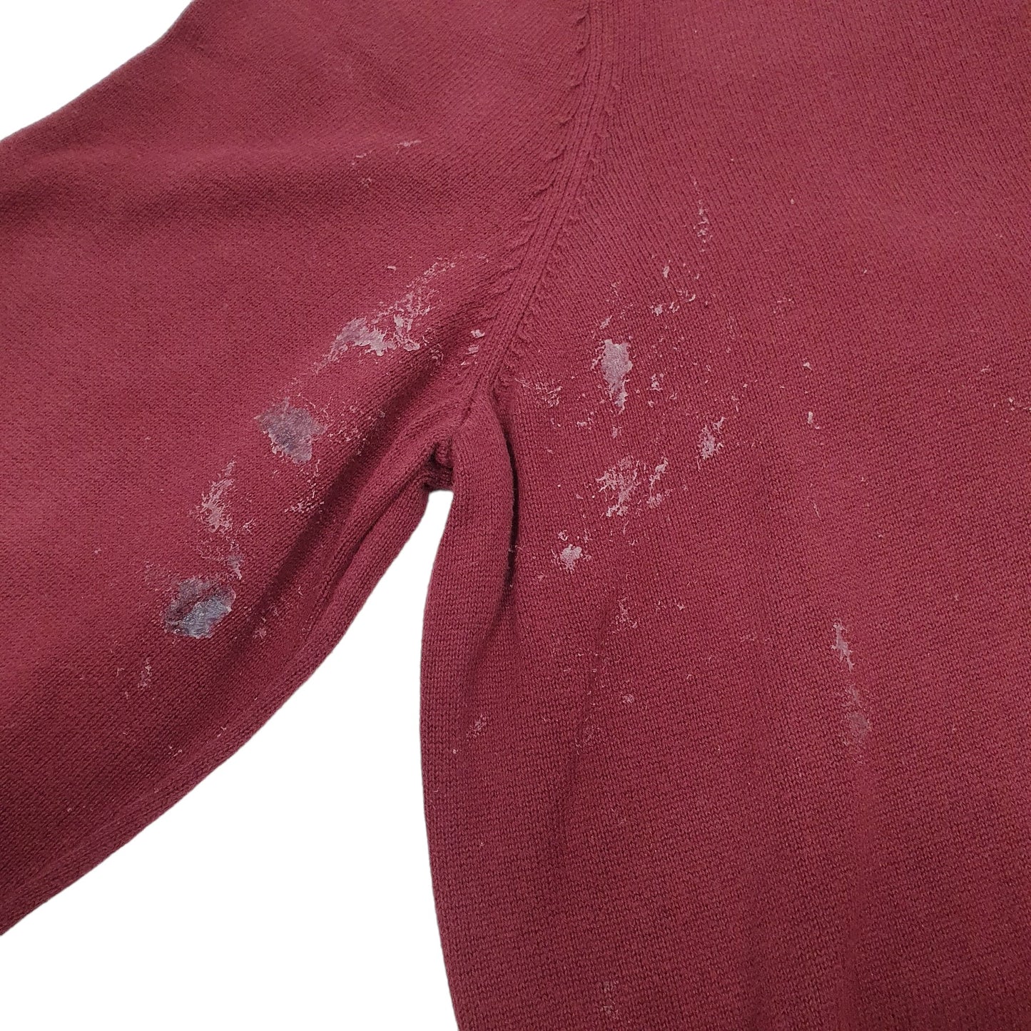 Mens Burgundy Tommy Hilfiger  V Neck Jumper