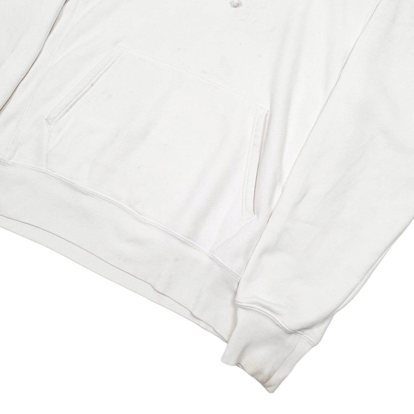 Mens White Champion Reverse Weave Hoodie Jumper