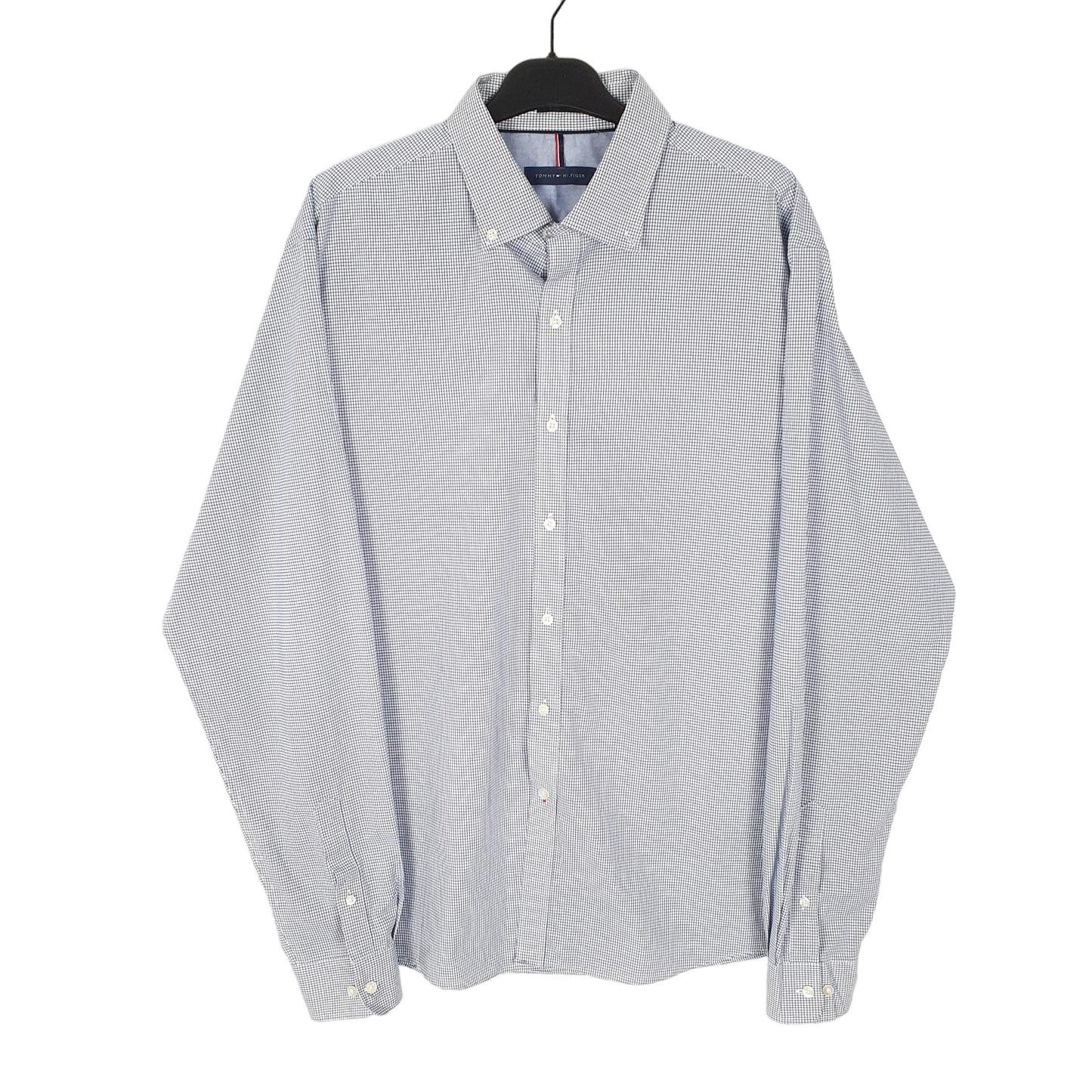 Tommy Hilfiger Long Sleeve Slim Fit Check Shirt Blue